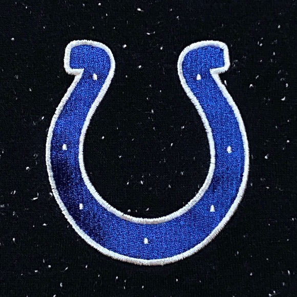 Indianapolis Colts NFL Black & Blue Sherpa Lined Full Zip Hooded Jacket Medium - Picture 7 of 12